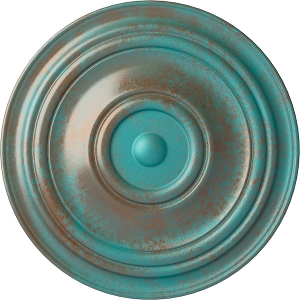 Ekena Millwork Traditional Ceiling Medallion (Fits Canopies up to 8 1/4"), 31 1/2"OD x 2 1/2"P, Copper Green Patina CM31TRCGS - main